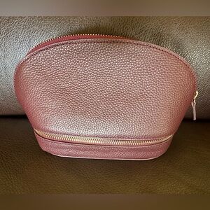 New Pottery Barn Reese leather Jewelry clutch- Maroon
